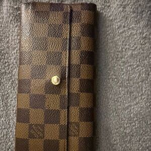 Checkered Brown Wallet